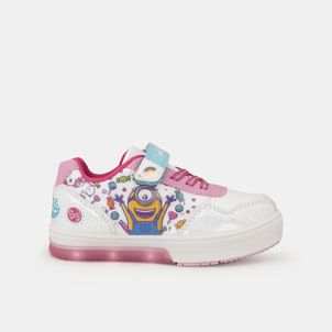 Tenis-Casuales-Blanco-Fucsia-BubbleGummers-Neon-License-Niña-